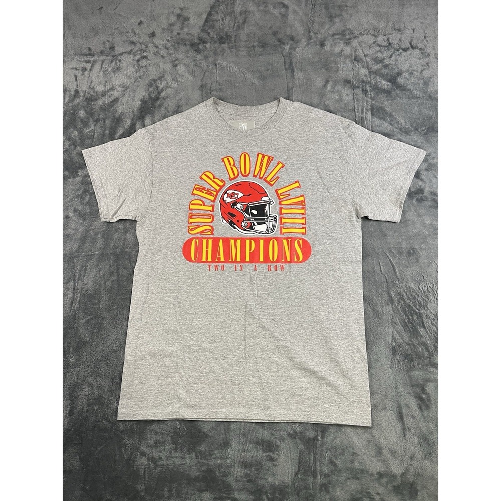 Kansas City Chiefs Unisex Medium Gray Super Bowl LVIII Champions T-Shirt